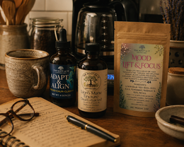 Mood Lift & Focus Herbal Tea: Caffeine-Free Focus, Clarity & Study Blend