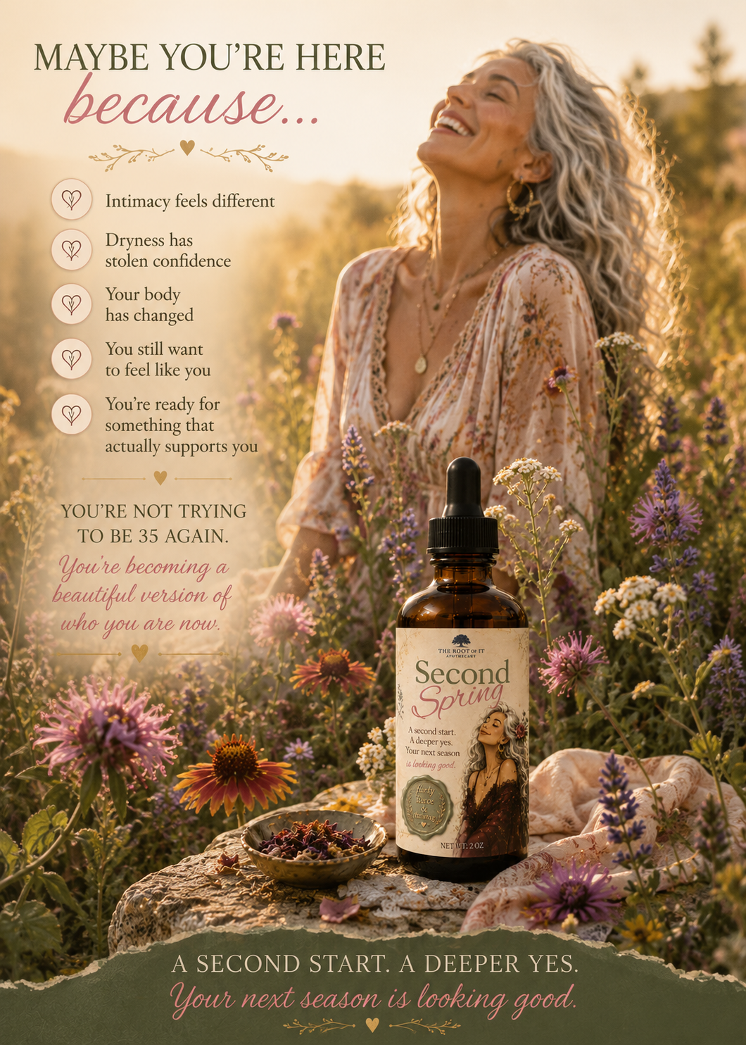 Second Spring: Botanical Support for Women's Menopause Wellness & Intimate Comfort
