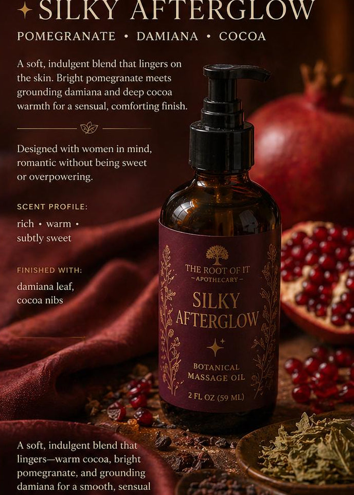 Damiana Massage Oil | Desire, Warmth, Connection and Sensual Ritual