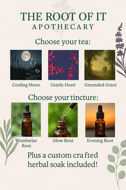 Menopause Wellness Gift Set: Custom Herbal Tea, Tincture & Soak