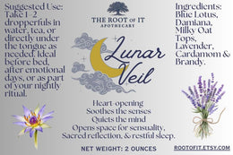 Lunar Veil | Evening Ritual Tincture for Meditation, Reflection & Dreamwork | Botanical Blend