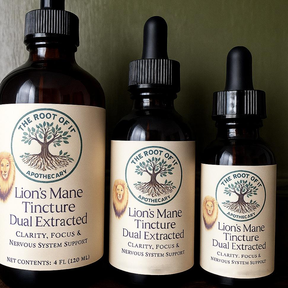 Lion’s Mane Mushroom Tincture | Organic Dual Extract | Daily Clarity & Wellness Ritual