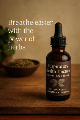 Respiratory Support Tincture – Herbal Lung & Immune Health Blend with Mullein, Nettle, Elderberry and Cinnamon