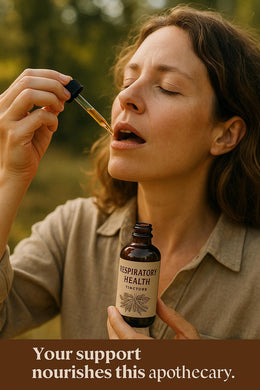 Respiratory Support Tincture – Herbal Lung & Immune Health Blend with Mullein, Nettle, Elderberry and Cinnamon