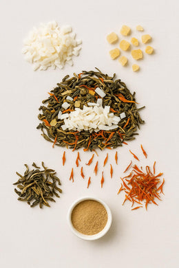 Ambrosia Tropical White Tea Blend: Coconut, Pineapple, Vanilla - Handcrafted Loose Leaf