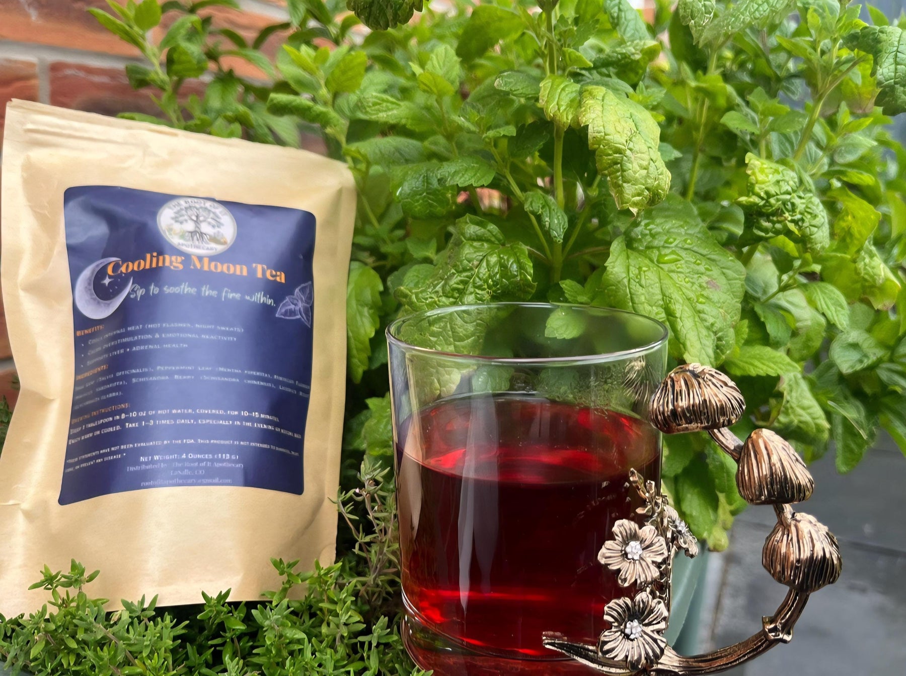 Cooling & Calming Tea Blend | Botanical Wellness Tea for Rest and Balance