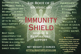 Immune Shield Elixir | Elderberry, Echinacea & Reishi Herbal Tincture | Seasonal Wellness Blend