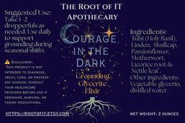 Courage in the Dark | Alcohol-Free Glycerite for Emotional Balance & Nervous System Nourishment