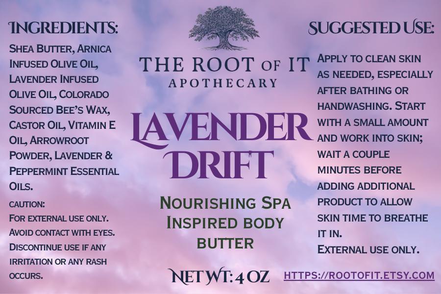 Lavender & Peppermint Herbal Body Butter • Ultra-Rich and Natural Moisturizer