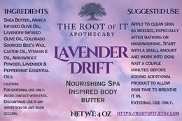 Lavender & Peppermint Herbal Body Butter • Ultra-Rich and Natural Moisturizer