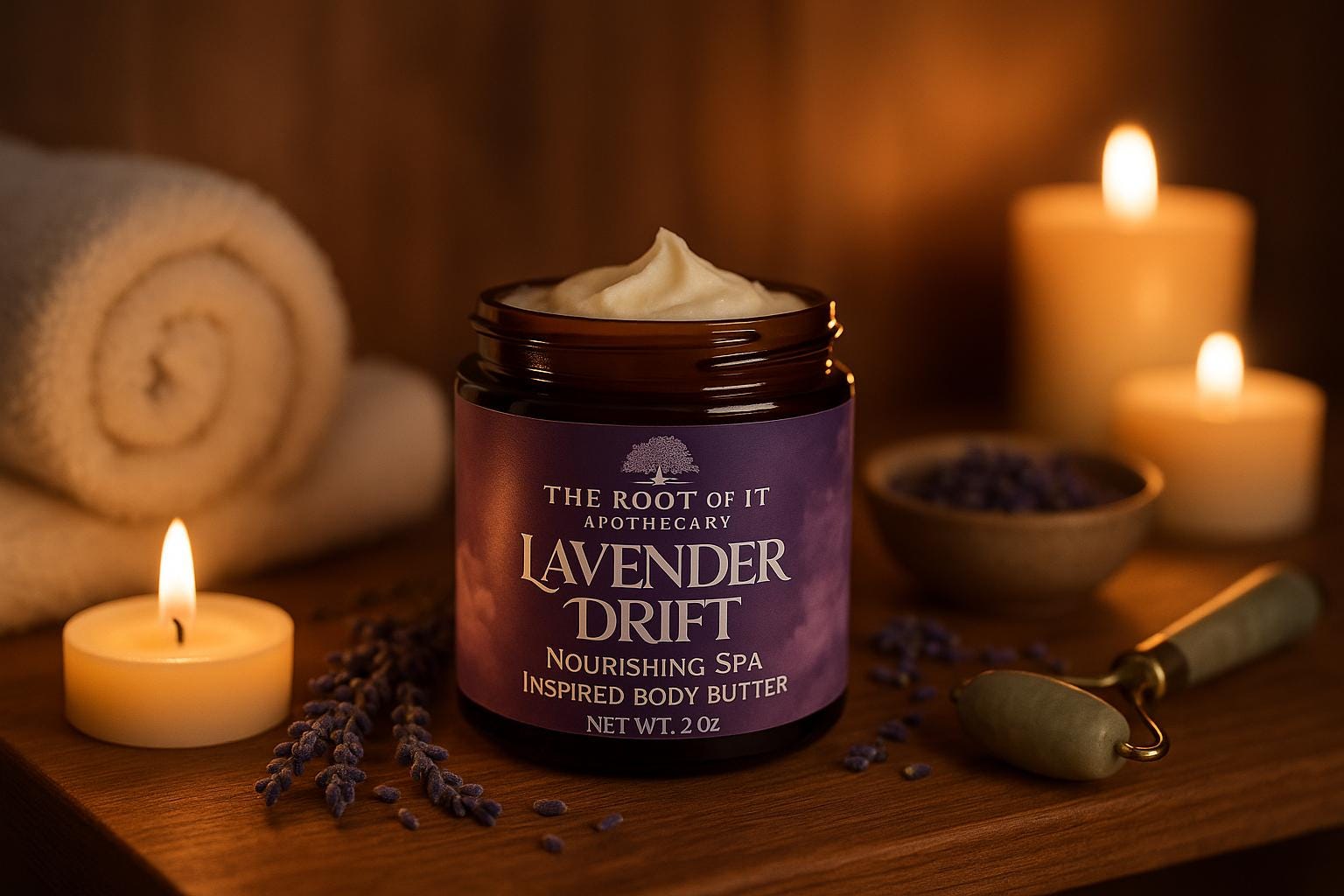 Lavender & Peppermint Herbal Body Butter • Ultra-Rich and Natural Moisturizer