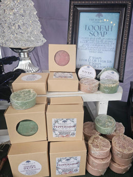 Goat Milk Loofah Soap | Exfoliating Handmade Bar, Winter Scents