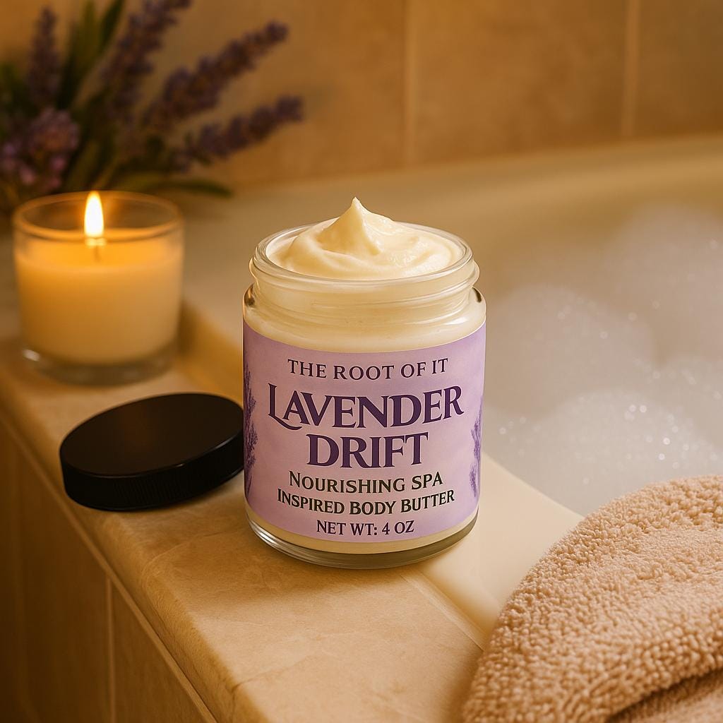 Lavender & Peppermint Herbal Body Butter • Ultra-Rich and Natural Moisturizer