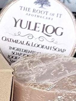 Goat Milk Loofah Soap | Exfoliating Handmade Bar, Winter Scents