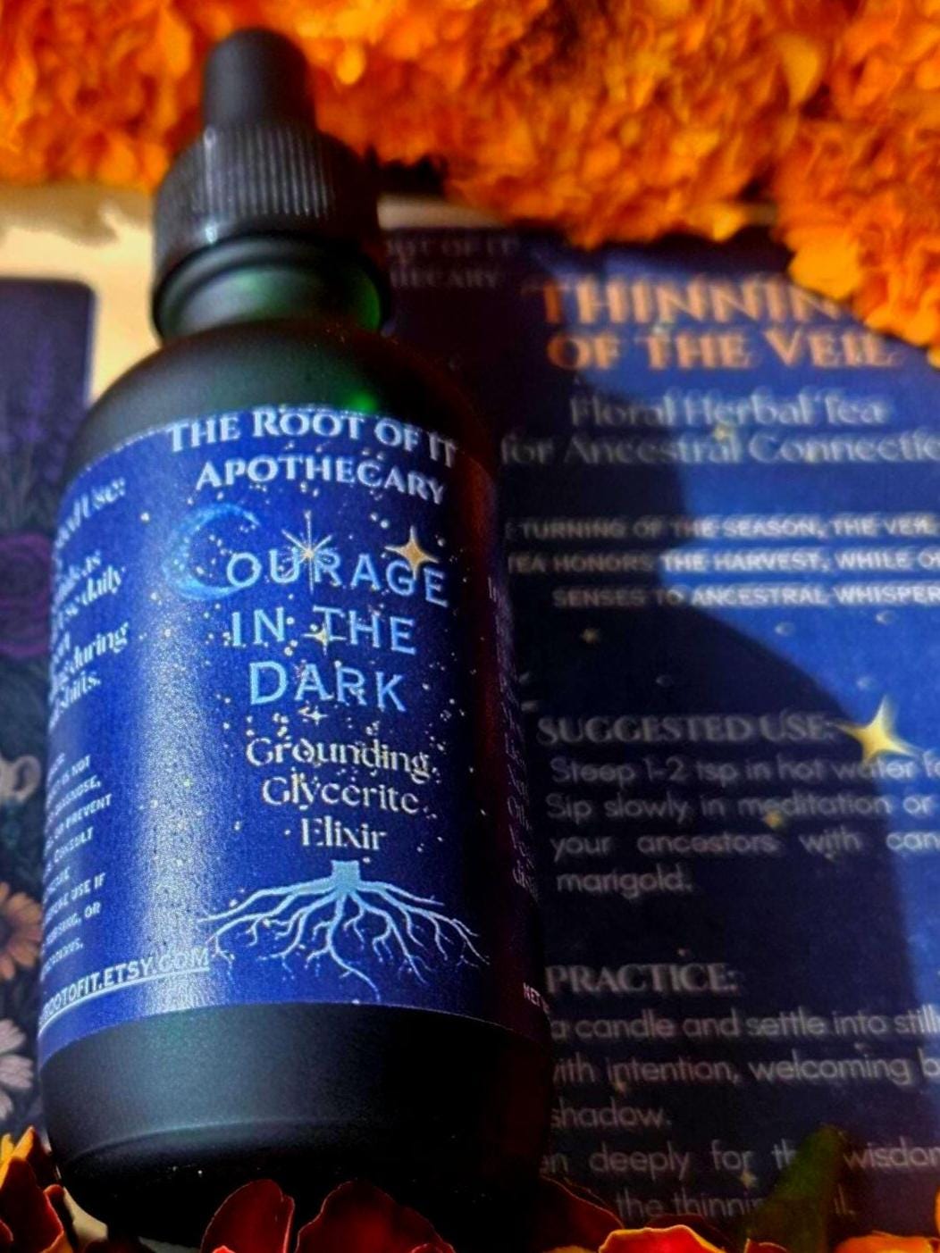 Courage in the Dark | Alcohol-Free Glycerite for Emotional Balance & Nervous System Nourishment