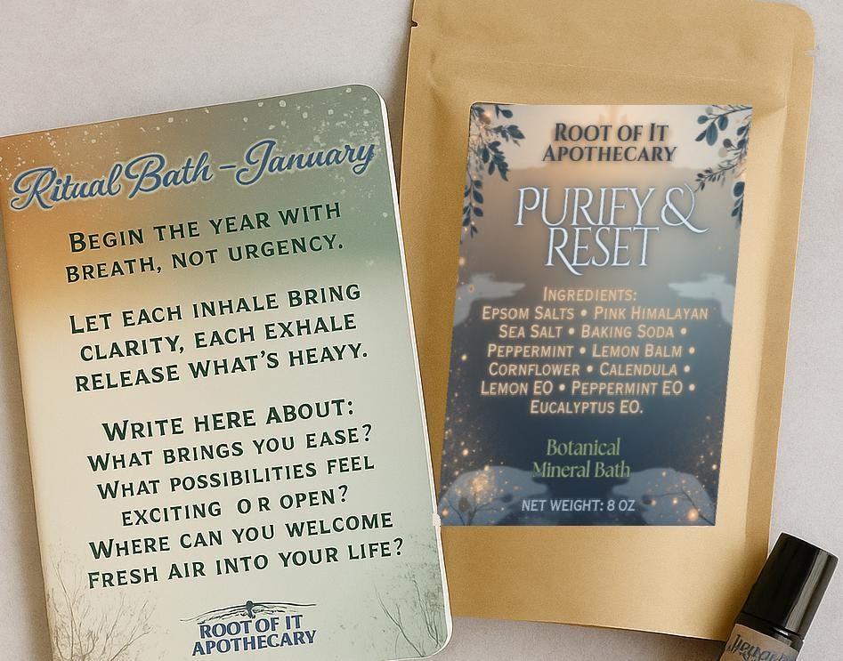 Ritual Bath Box Subscription – Herbal Soak, Body Oil & Card Set