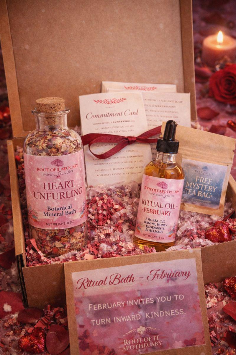 Ritual Bath Box Subscription – Herbal Soak, Body Oil & Card Set
