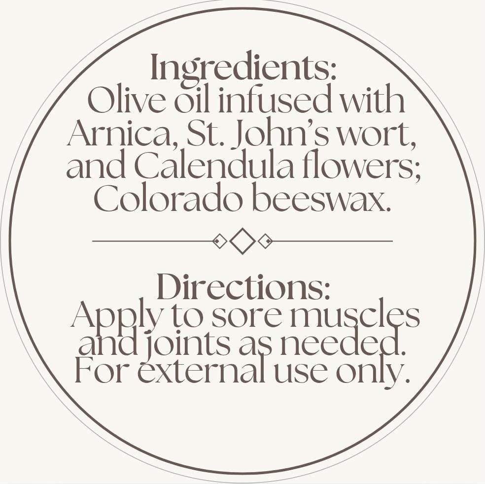 Arnica St. John’s Wort Calendula Herbal Salve | Warming Botanical Balm for Gentle Comfort