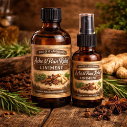 Fast-Absorbing Herbal Liniment | Warming and Penetration Botanical Body Spray | Clove, Ginger & Rosemary