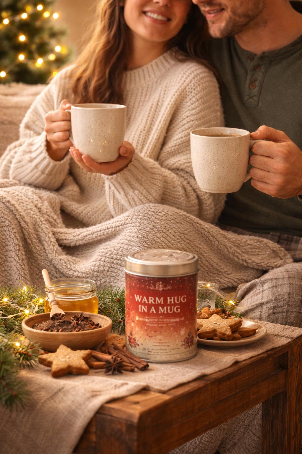 Warm Hug in a Mug Tea | Warming Spice Herbal Blend | Tulsi, Cardamom & Clove | Cozy Chai-Style Tea