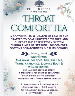 Throat Comfort Herbal Tea – Soothing Marshmallow Mullein Blend