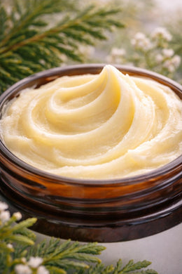 Mountain Air Whipped Shea Body Butter | Cedarwood Herbal Skin Care (Small Batch)