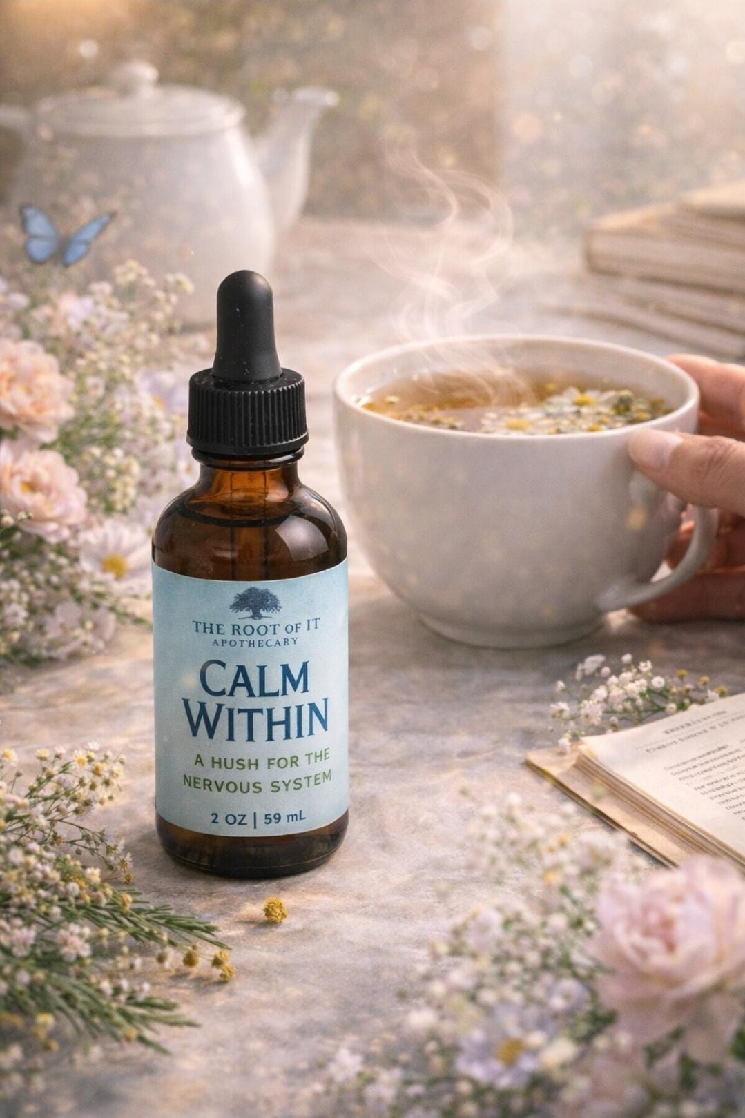 Calm Within: Herbal Tincture for Calm, Grounding & Relaxation