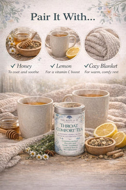 Throat Comfort Herbal Tea – Soothing Marshmallow Mullein Blend