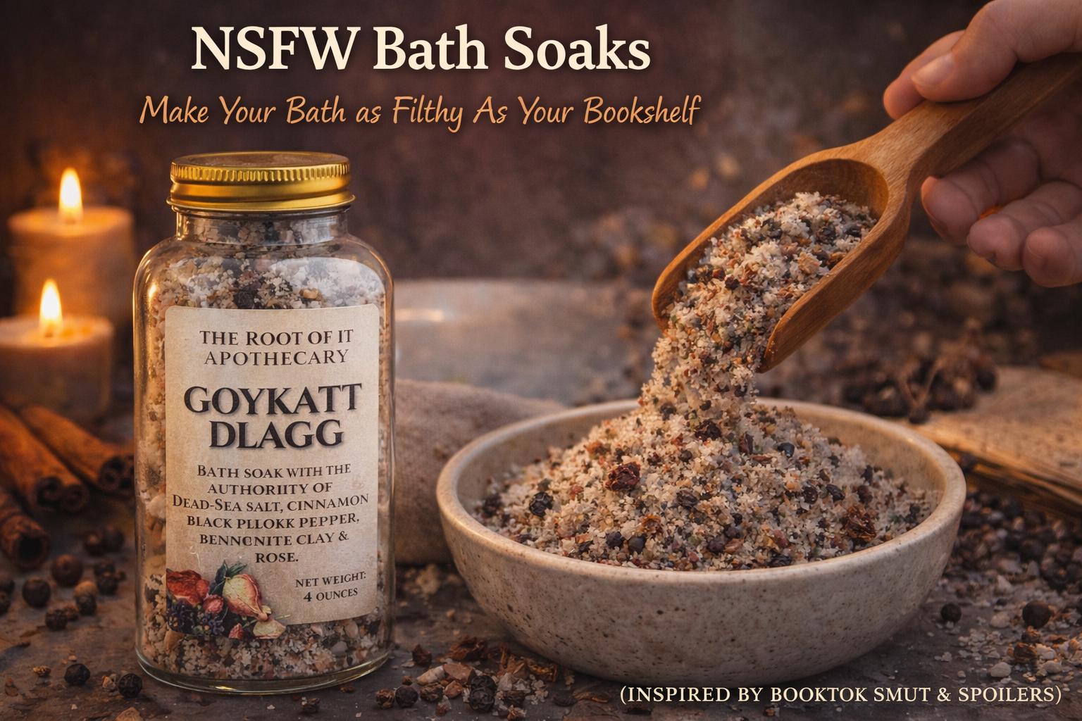 BookTok Bath Soaks NSFW | Naughty Acronym Collection | Romance Trope Self Care Gift | Spicy Reader Gift Set