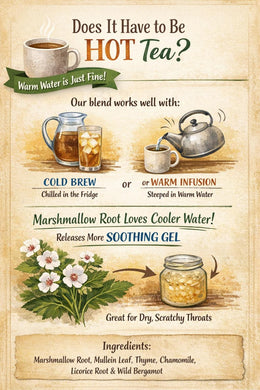 Throat Comfort Herbal Tea – Soothing Marshmallow Mullein Blend