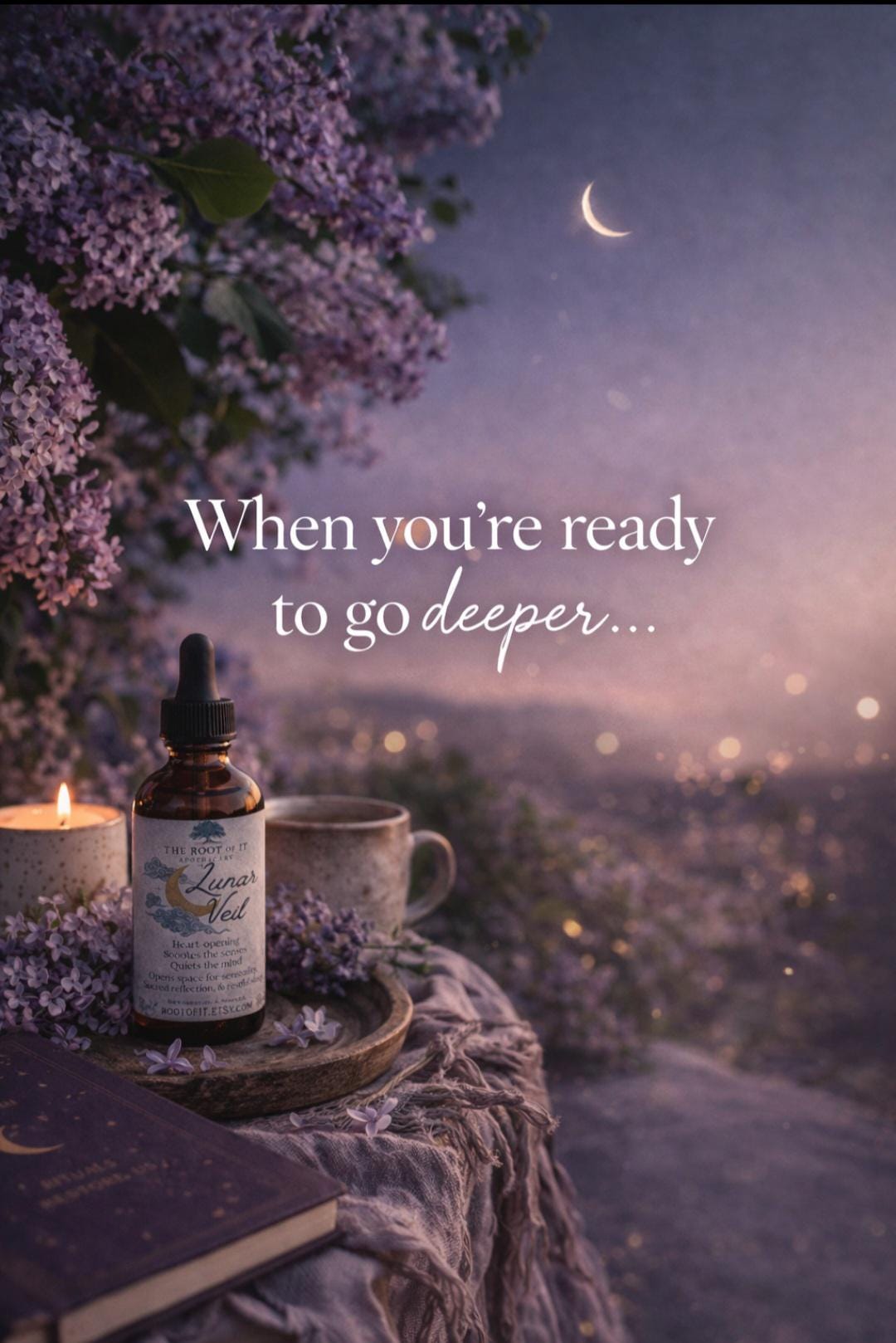 Lunar Veil | Evening Ritual Tincture for Meditation, Reflection & Dreamwork | Botanical Blend