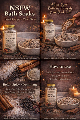 BookTok Bath Soaks NSFW | Naughty Acronym Collection | Romance Trope Self Care Gift | Spicy Reader Gift Set