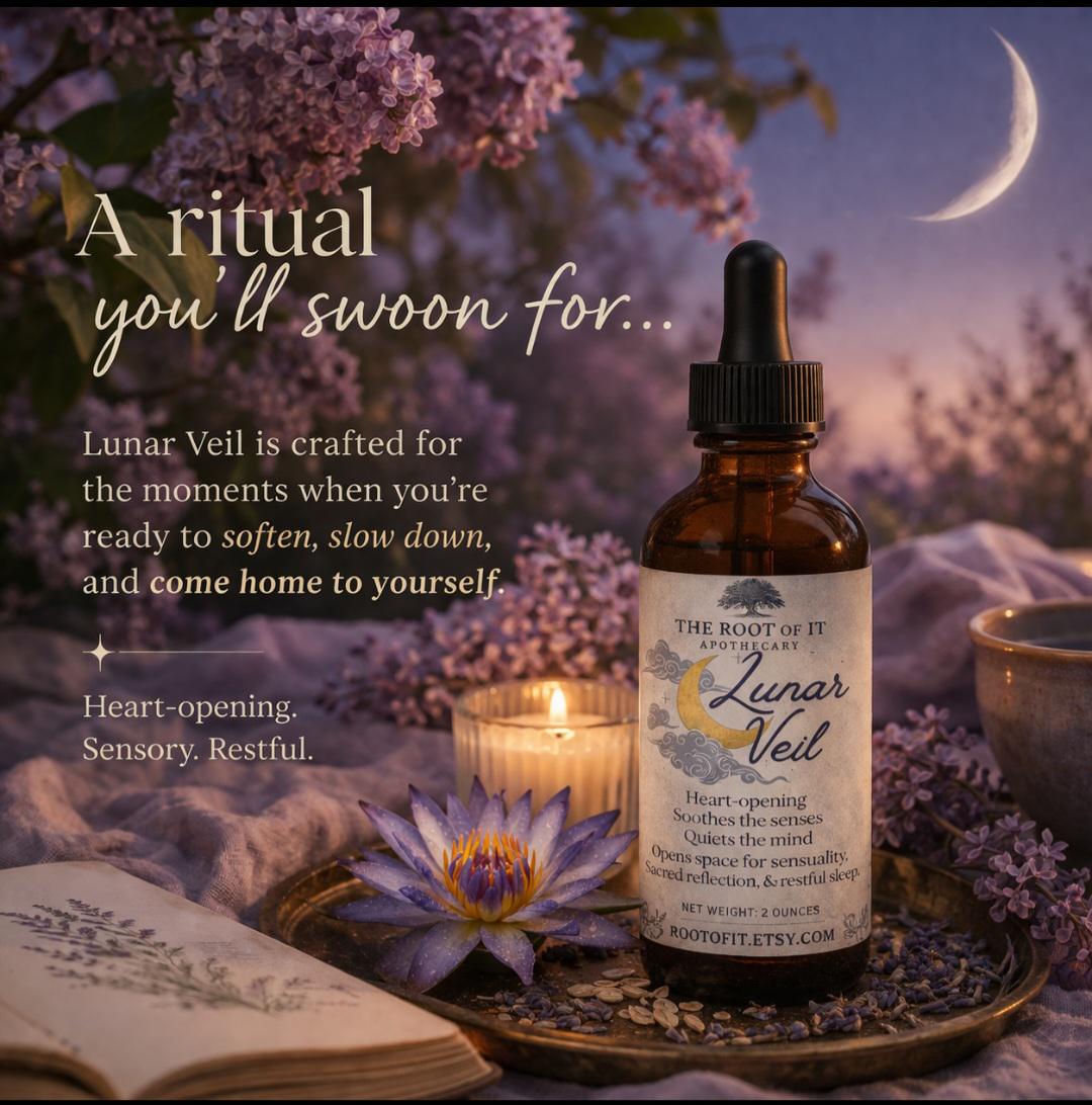 Lunar Veil | Evening Ritual Tincture for Meditation, Reflection & Dreamwork | Botanical Blend