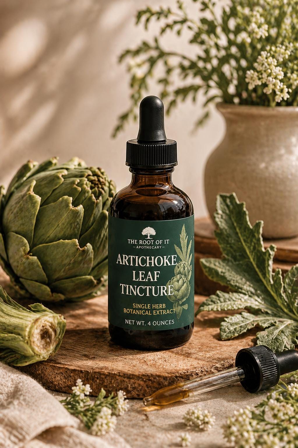 Artichoke Leaf Tincture: Herbal Bitter Extract for Digestive Support & Wellness