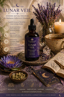 Lunar Veil | Evening Ritual Tincture for Meditation, Reflection & Dreamwork | Botanical Blend