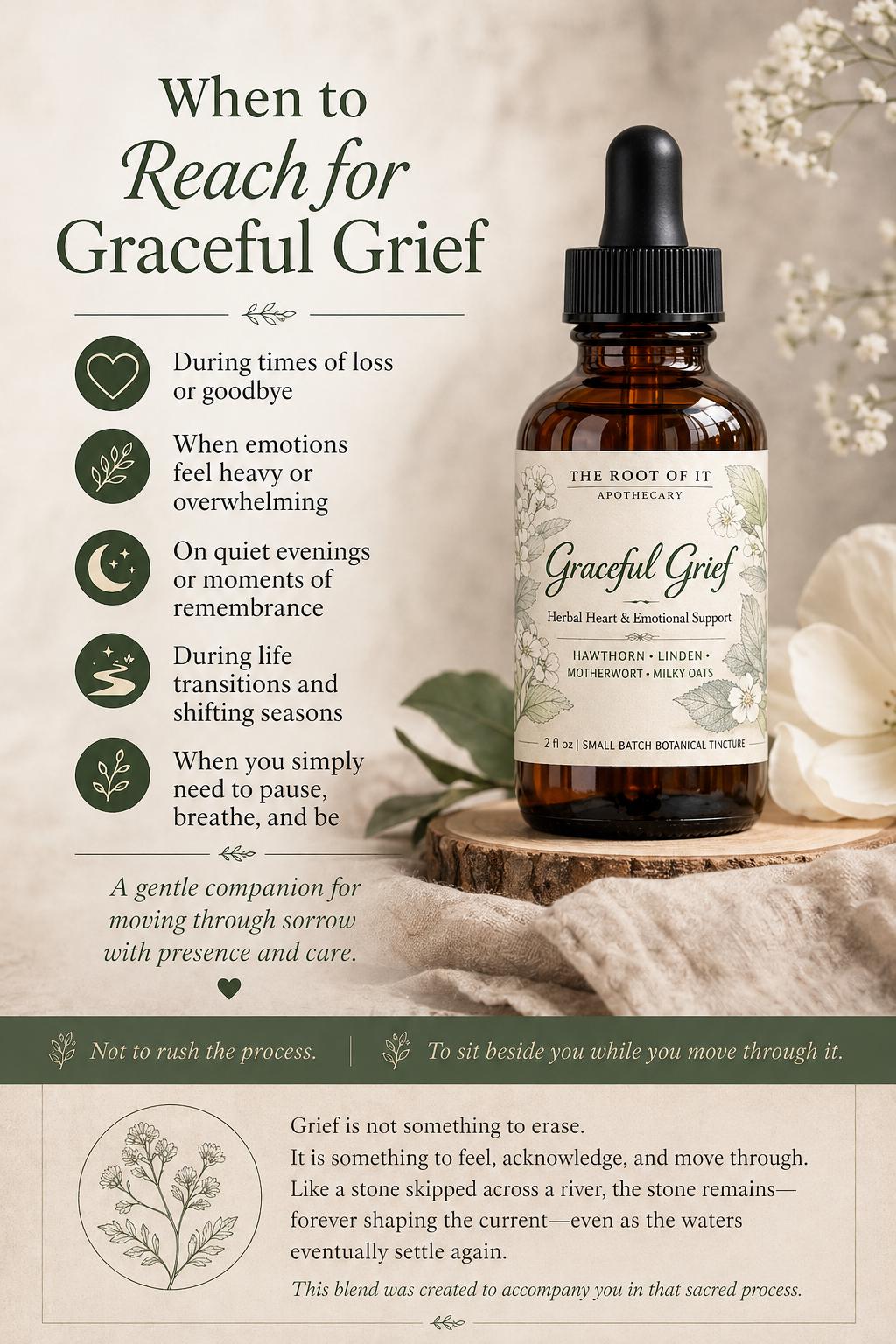 Graceful Grief | Herbal Tincture for Times of Loss & Transition | Heart-Centered Ritual Blend