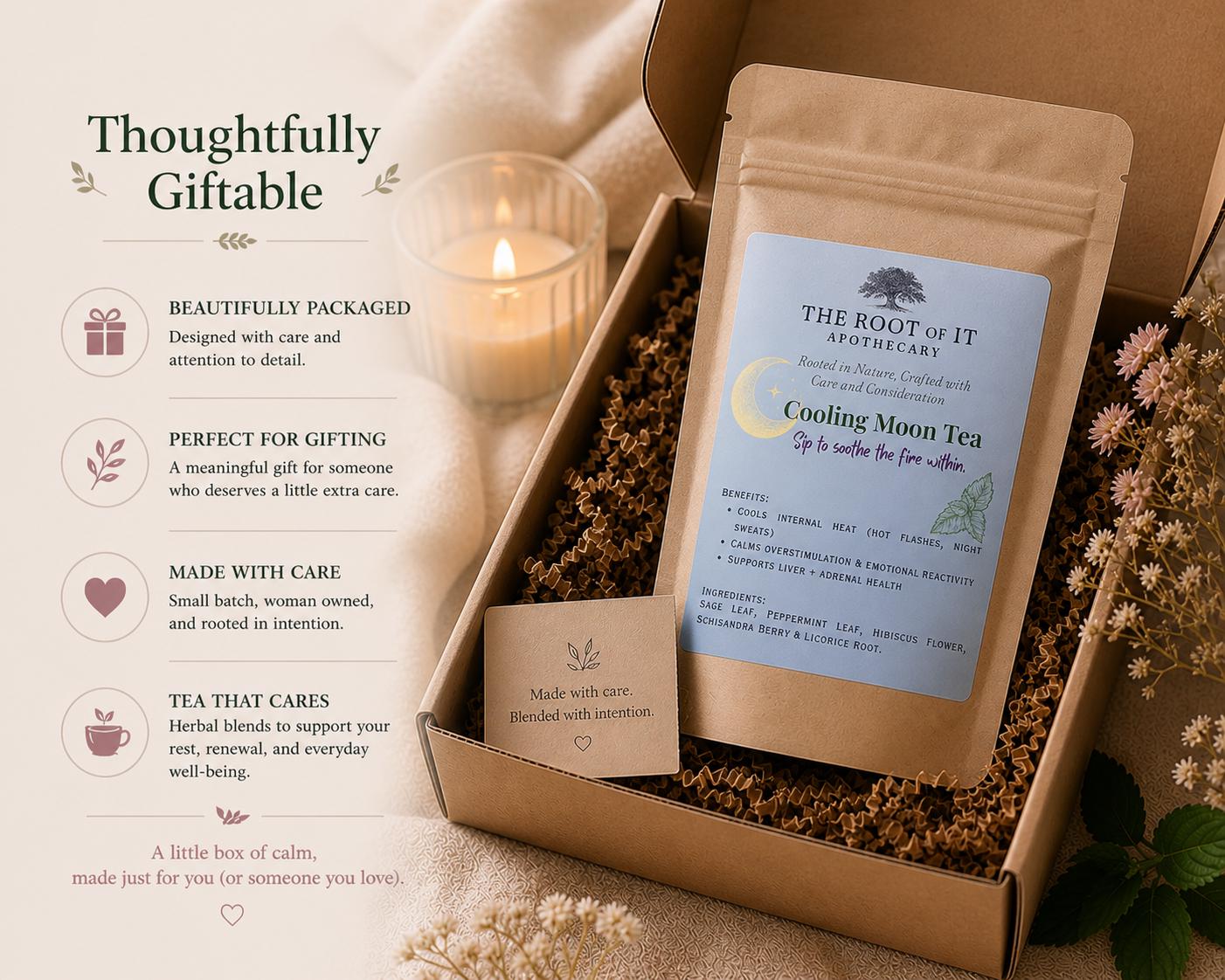 Cooling & Calming Tea Blend | Botanical Wellness Tea for Rest and Balance