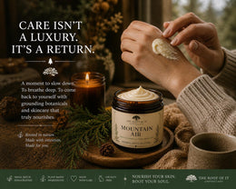 Mountain Air Whipped Shea Body Butter | Cedarwood Herbal Skin Care (Small Batch)