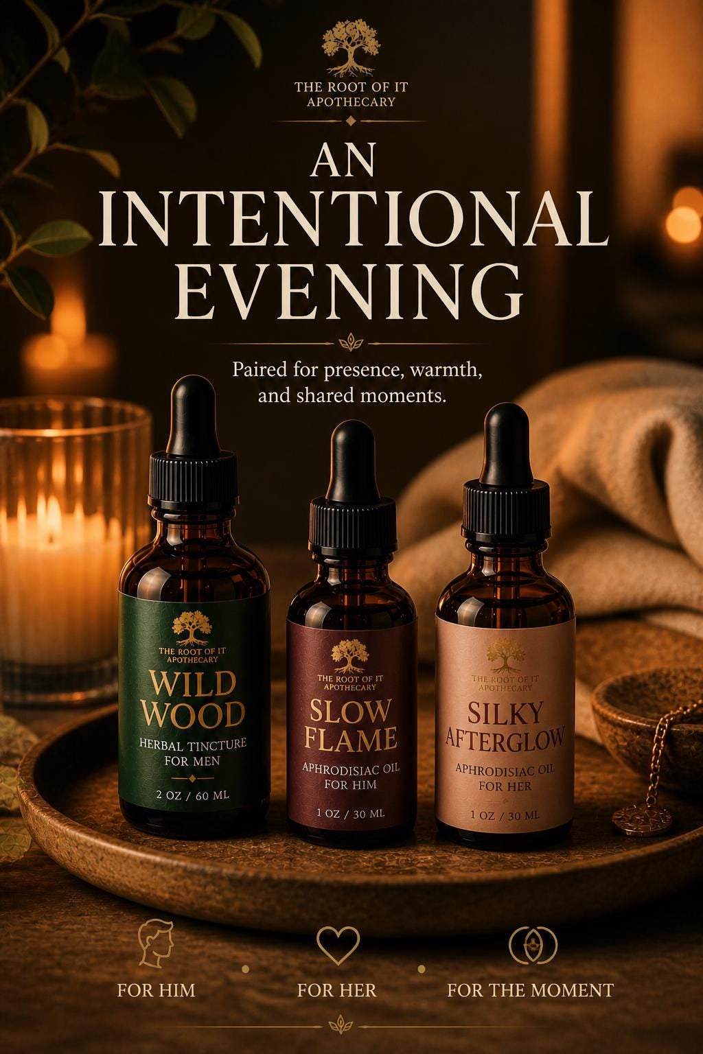 Damiana Massage Oil | Desire, Warmth, Connection and Sensual Ritual