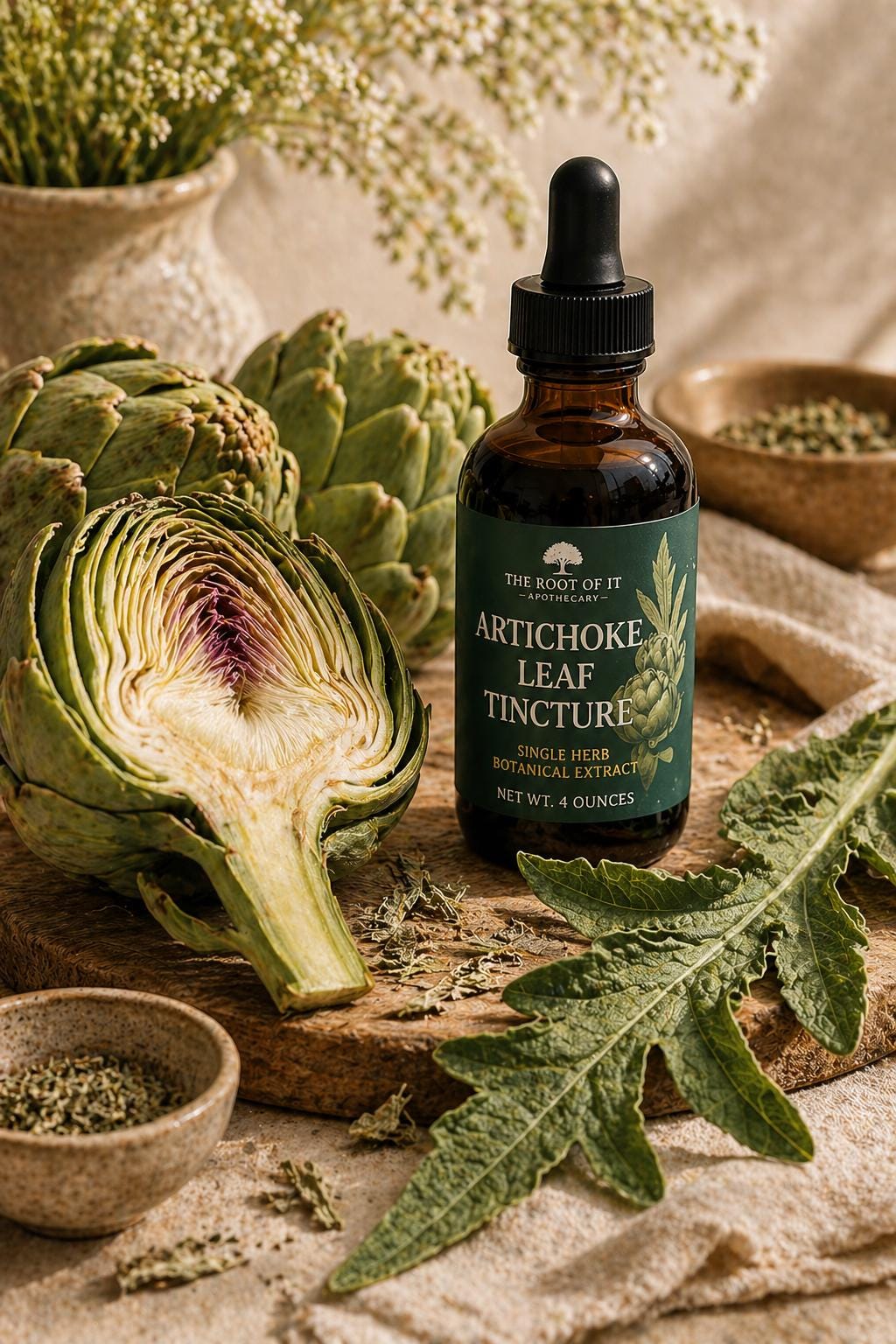 Artichoke Leaf Tincture | Herbal Bitter Extract | Traditional Botanical | Small Batch