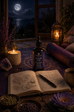 Lunar Veil | Evening Ritual Tincture for Meditation, Reflection & Dreamwork | Botanical Blend