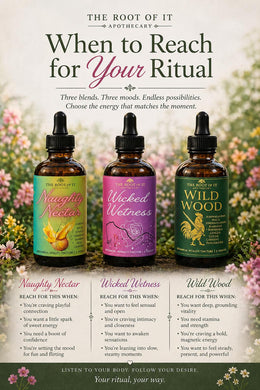 His & Hers Tincture Sets | Naughty Nectar, Wicked Wetness and Wild Wood | Herbal Couples Gift Bundle for Date Night or Anniversary Gift