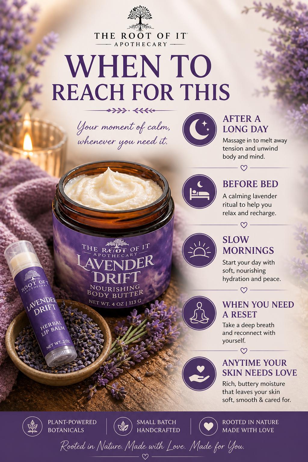 Lavender & Peppermint Herbal Body Butter • Ultra-Rich and Natural Moisturizer