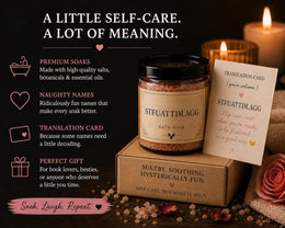 BookTok Bath Soaks NSFW | Naughty Acronym Collection | Romance Trope Self Care Gift | Spicy Reader Gift Set