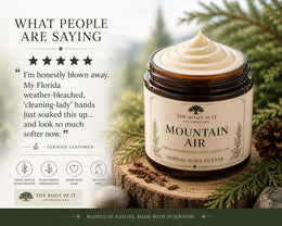 Mountain Air Whipped Shea Body Butter | Cedarwood Herbal Skin Care (Small Batch)